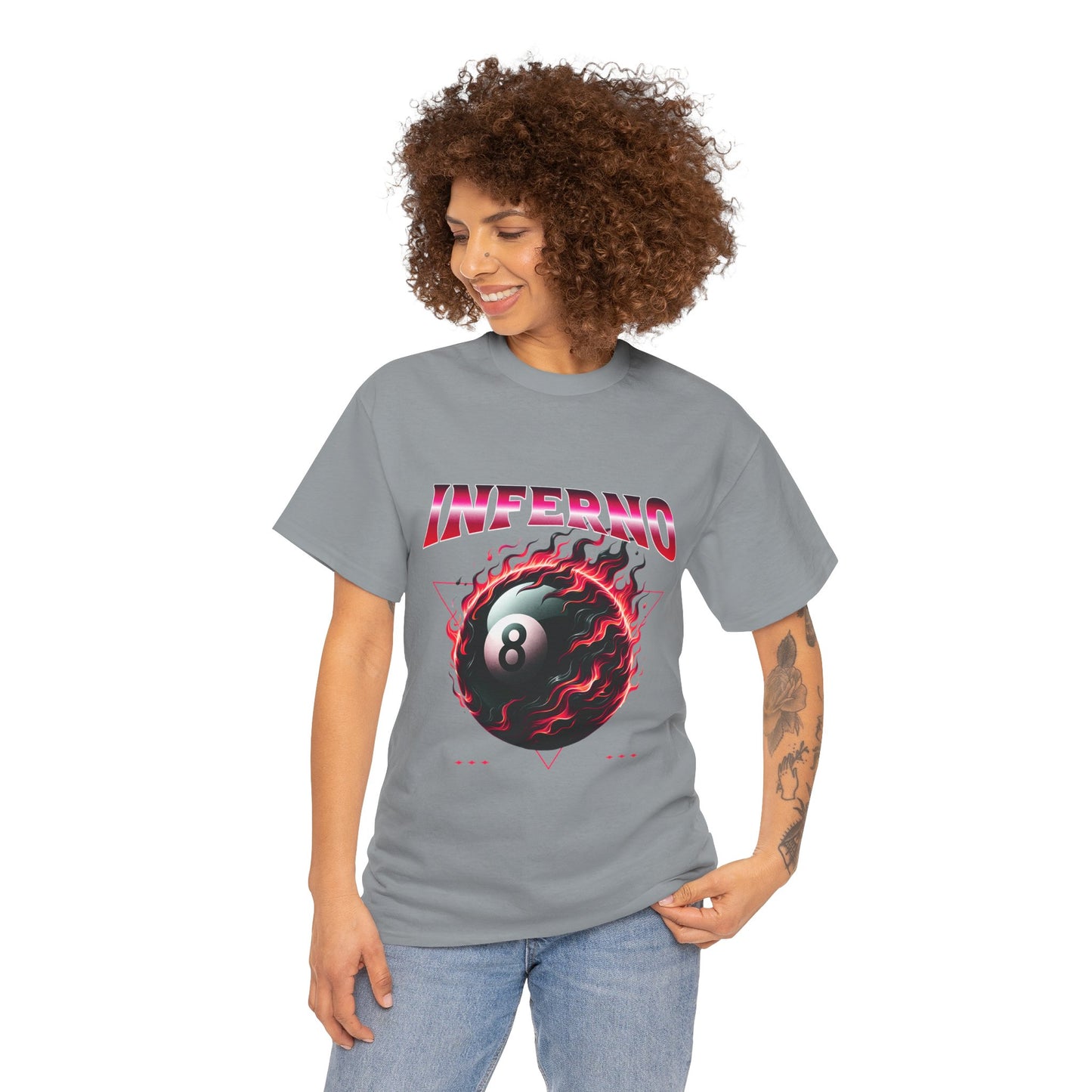 Inferno 8-Ball Design Unisex Heavy Cotton Tee