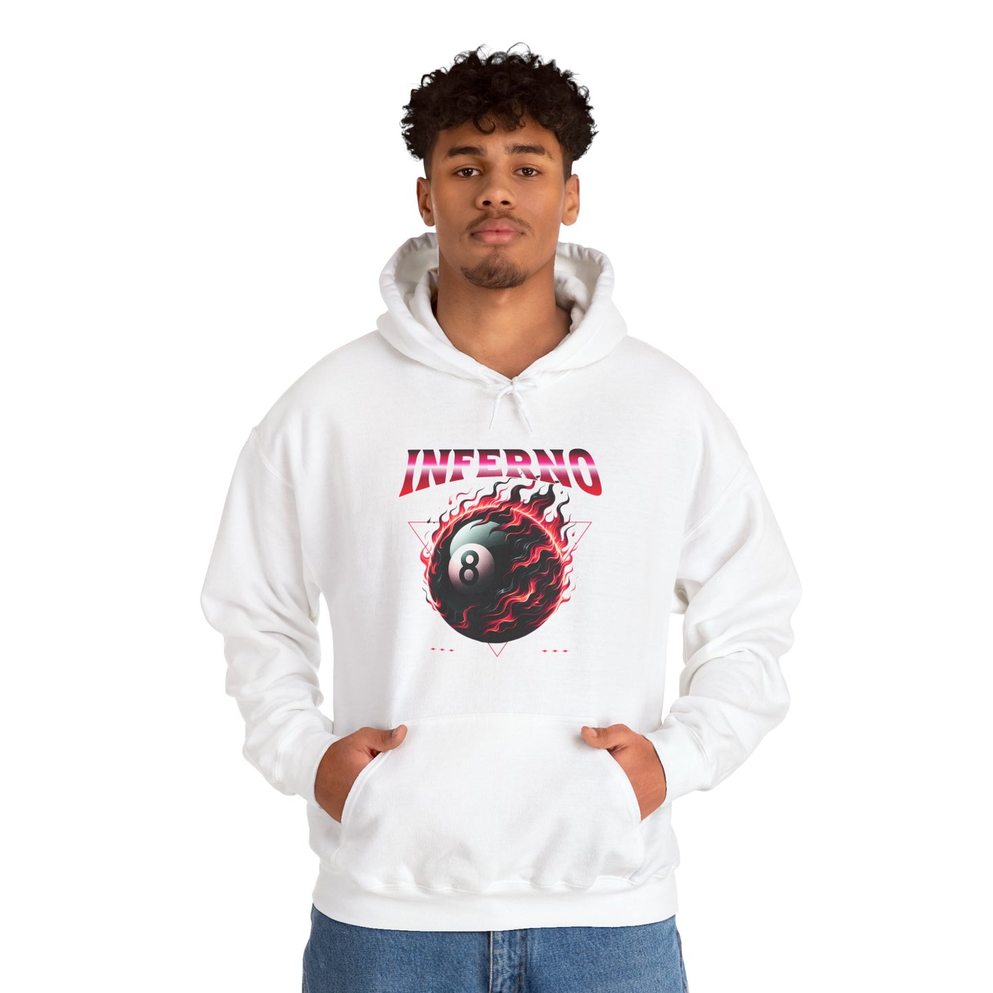 Inferno Eight Ball Unisex Hoodie - Cozy Streetwear Sweatshirt