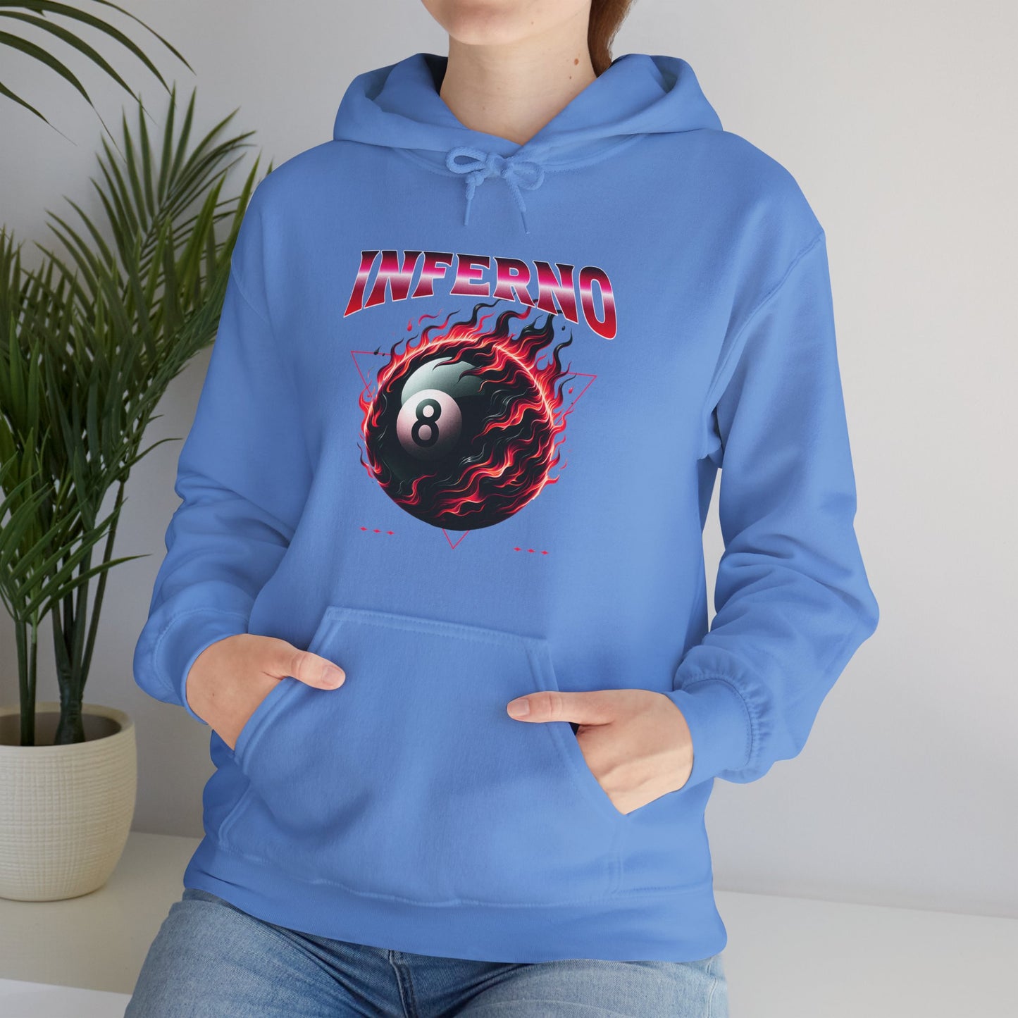 Inferno Eight Ball Unisex Hoodie - Cozy Streetwear Sweatshirt
