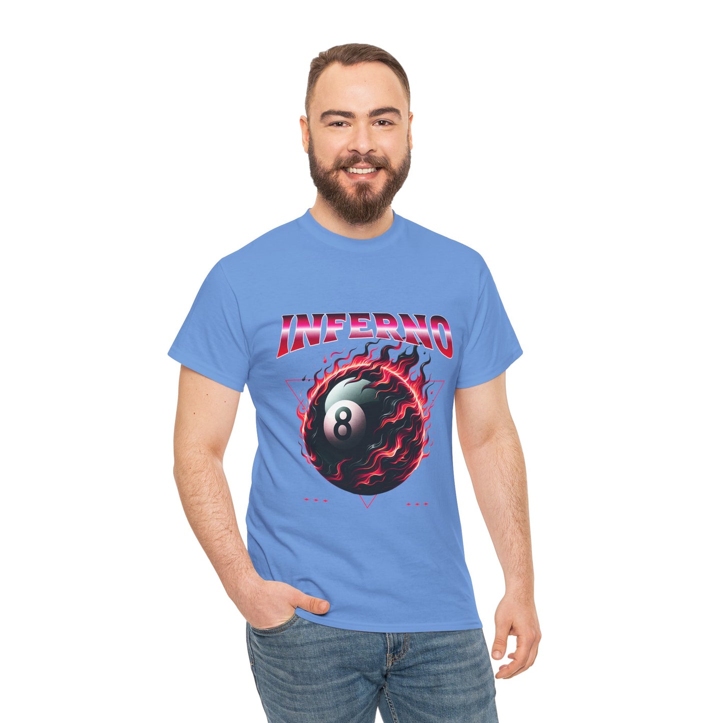 Inferno 8-Ball Design Unisex Heavy Cotton Tee