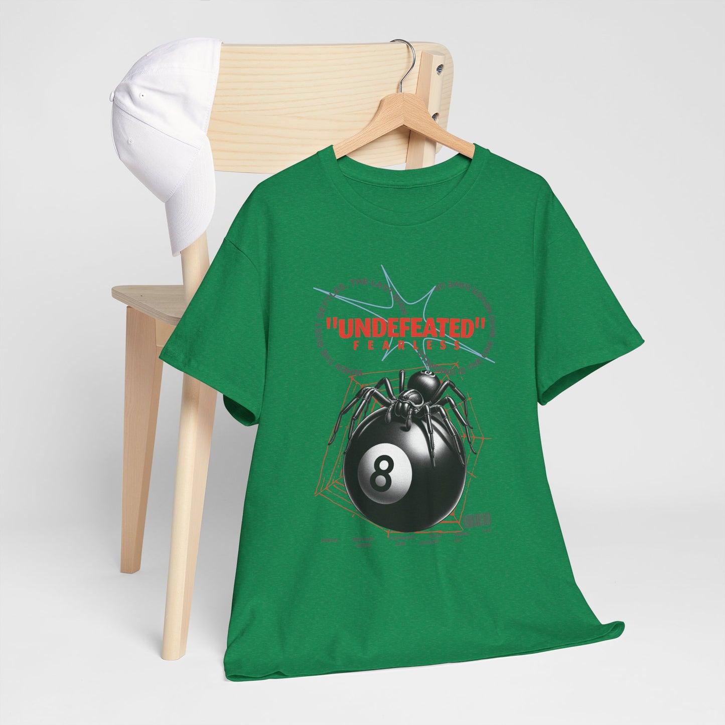 Undefeated Spider 8-Ball Unisex Heavy Cotton Tee