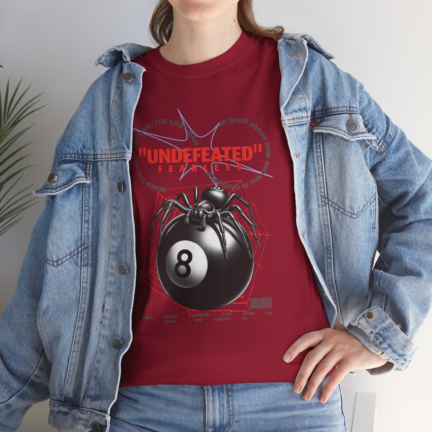 Undefeated Spider 8-Ball Unisex Heavy Cotton Tee