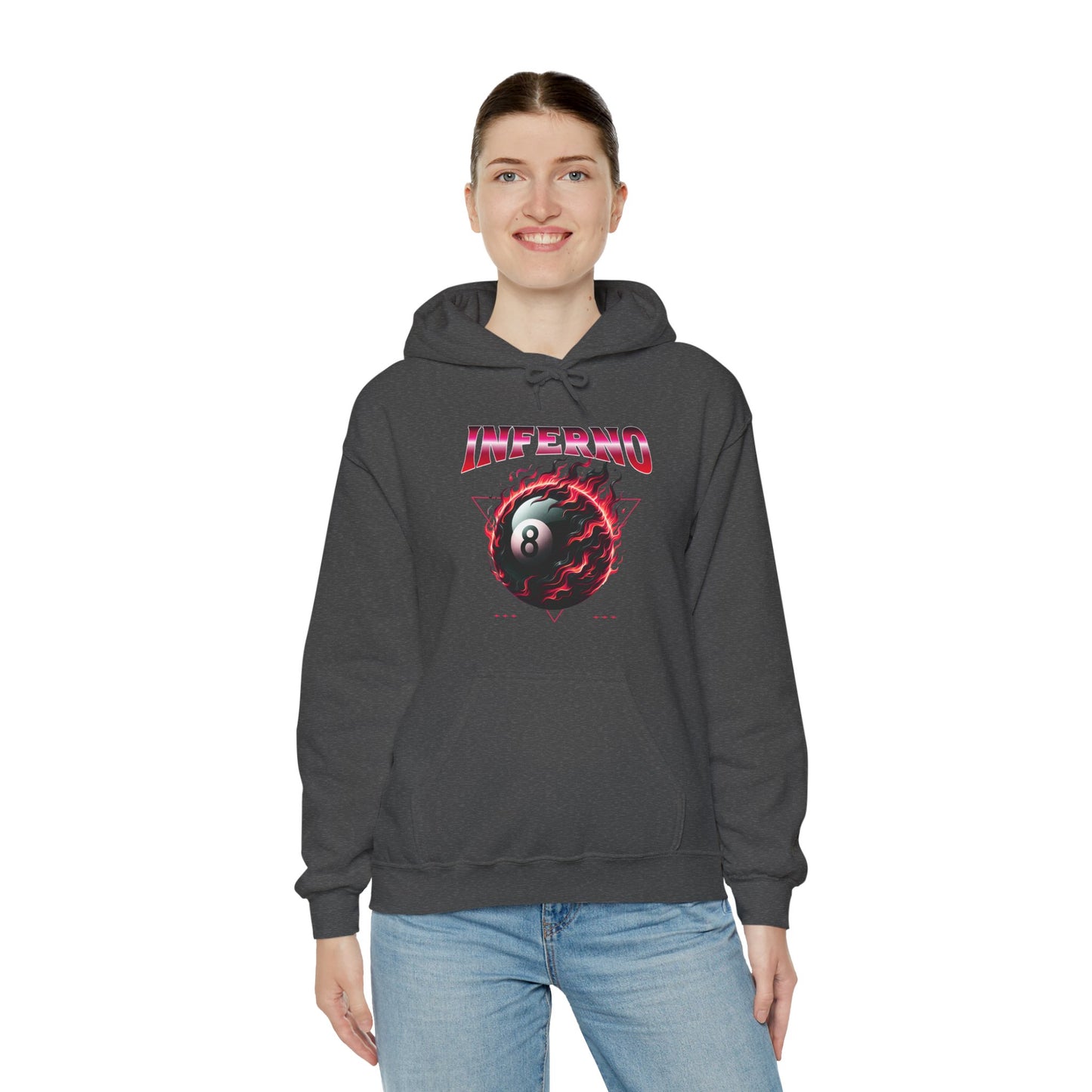 Inferno Eight Ball Unisex Hoodie - Cozy Streetwear Sweatshirt