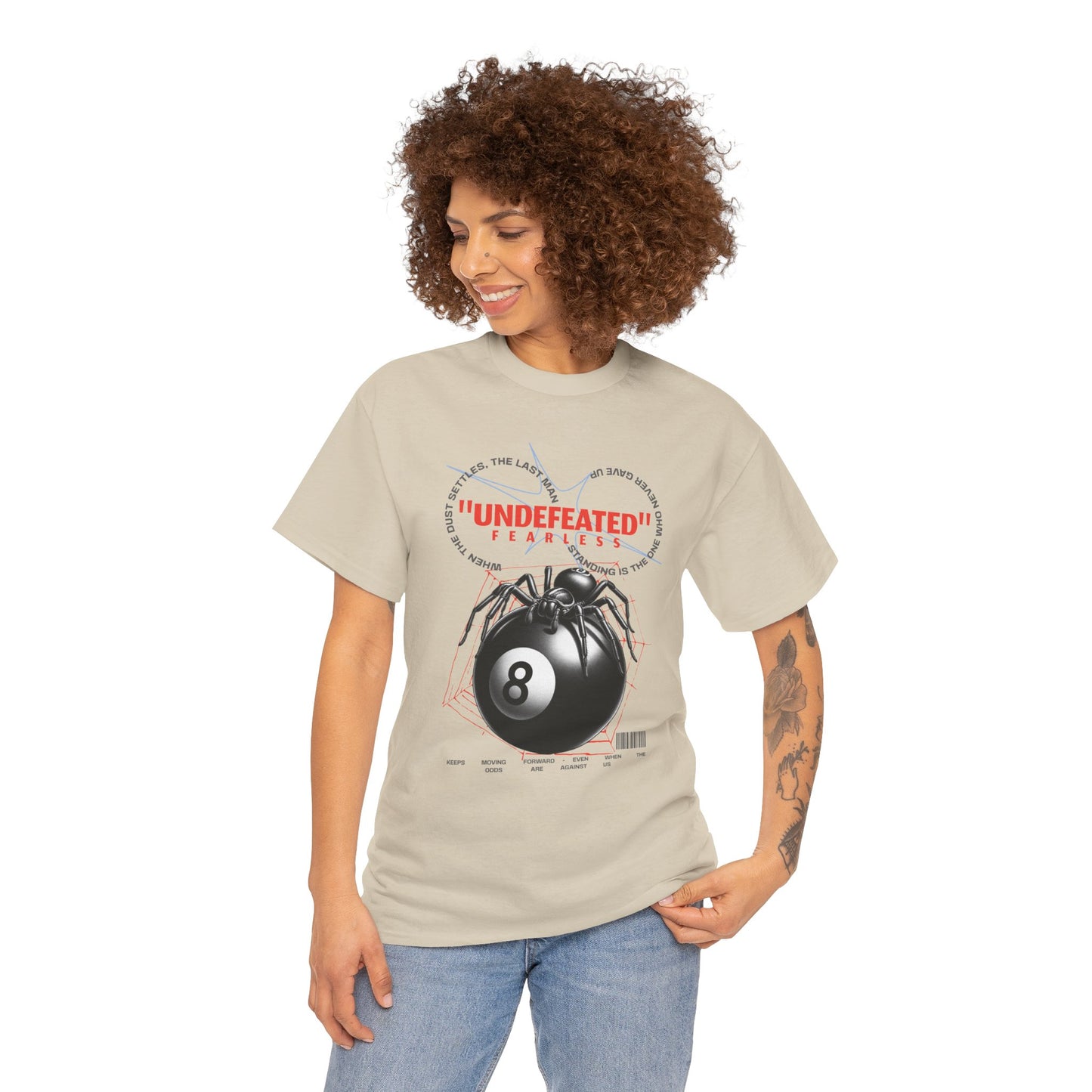 Undefeated Spider 8-Ball Unisex Heavy Cotton Tee
