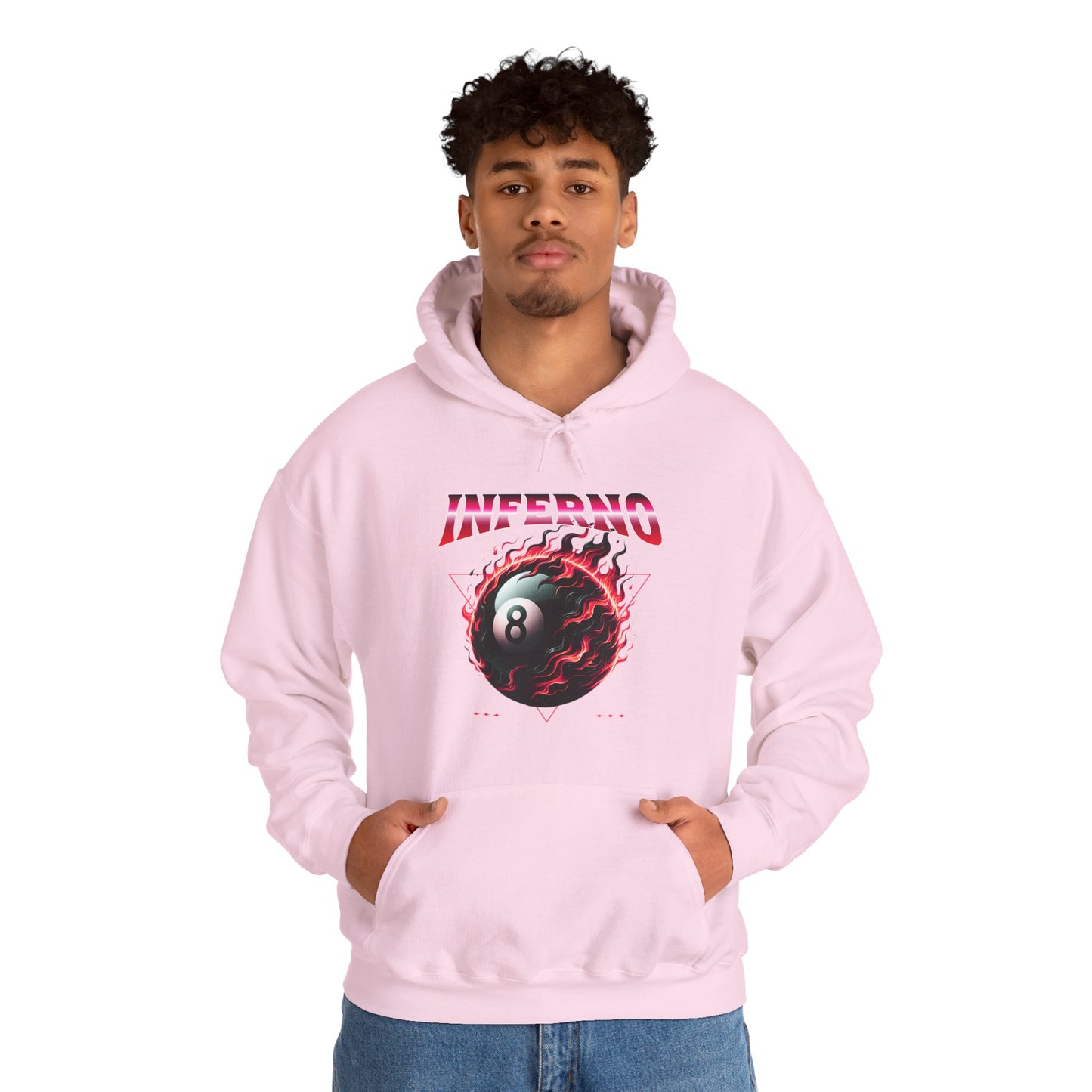 Inferno Eight Ball Unisex Hoodie - Cozy Streetwear Sweatshirt