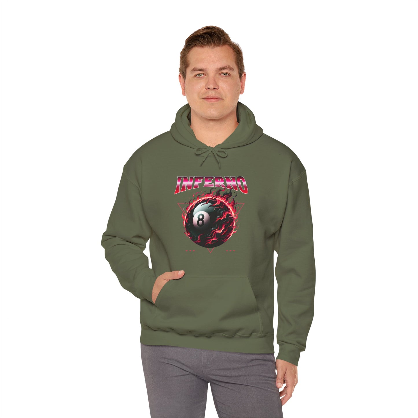 Inferno Eight Ball Unisex Hoodie - Cozy Streetwear Sweatshirt