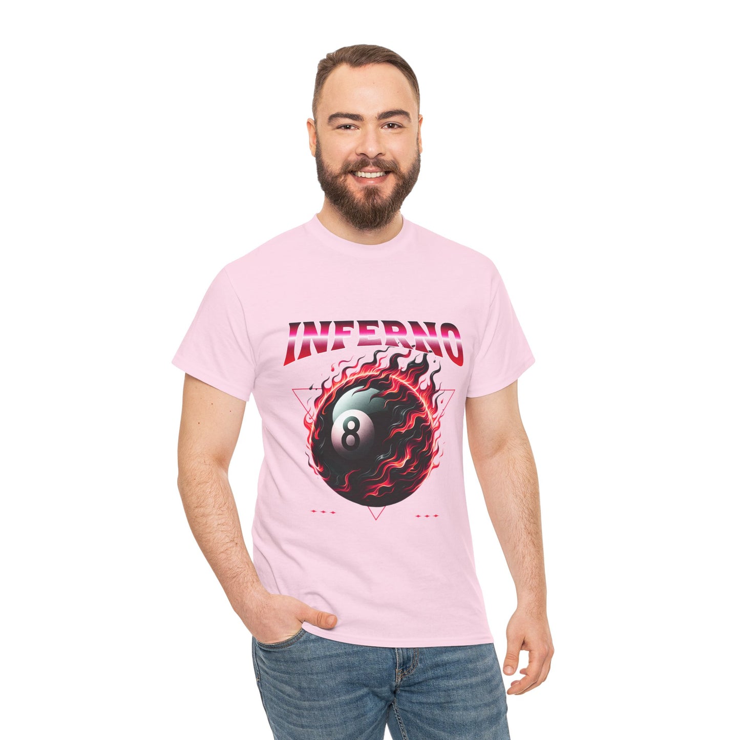 Inferno 8-Ball Design Unisex Heavy Cotton Tee