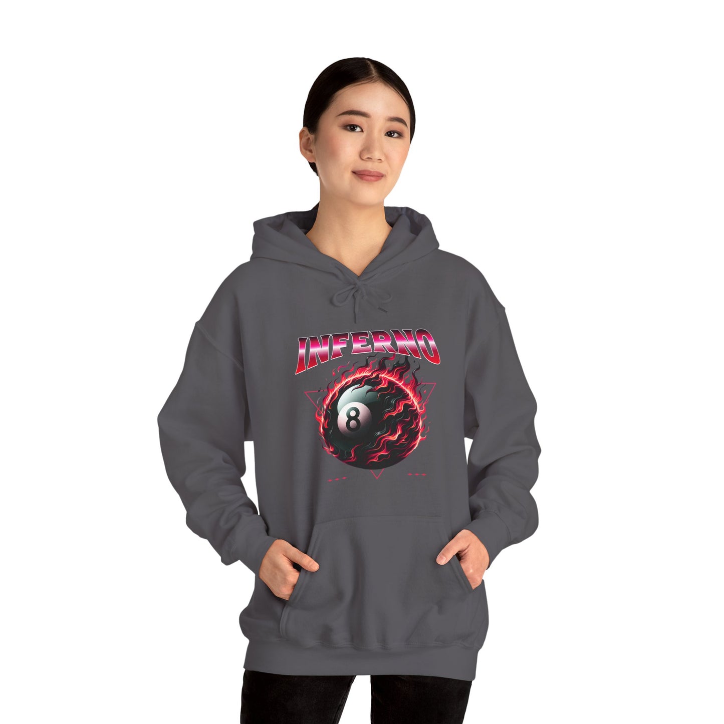 Inferno Eight Ball Unisex Hoodie - Cozy Streetwear Sweatshirt