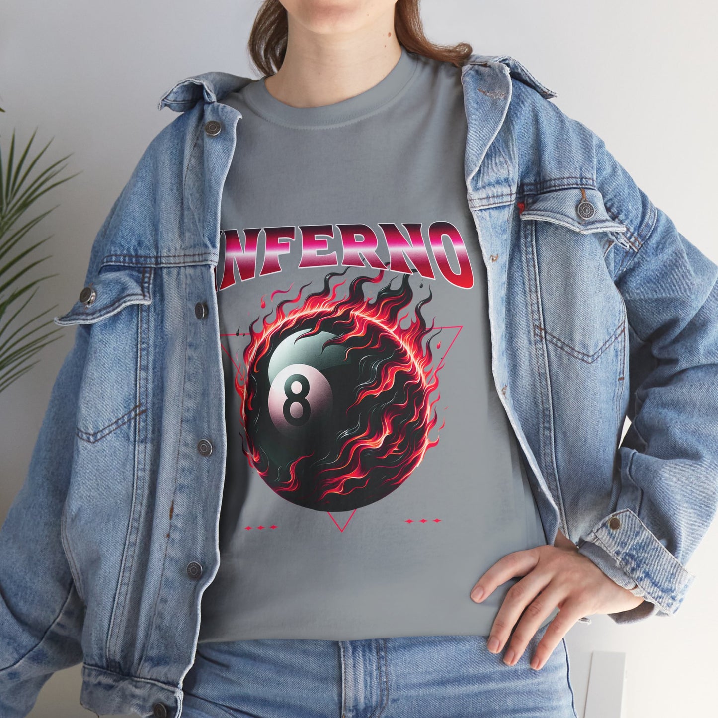 Inferno 8-Ball Design Unisex Heavy Cotton Tee