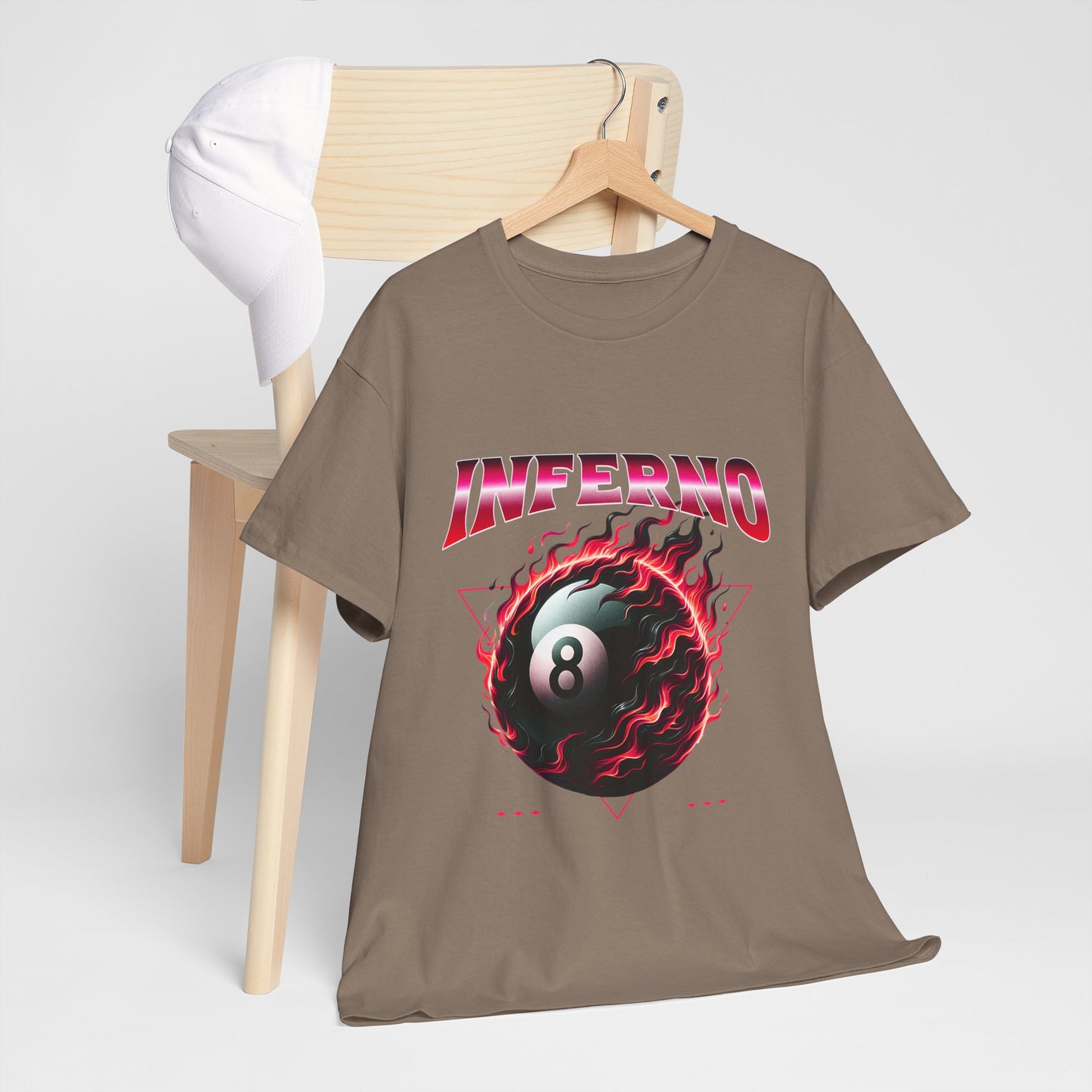 Inferno 8-Ball Design Unisex Heavy Cotton Tee