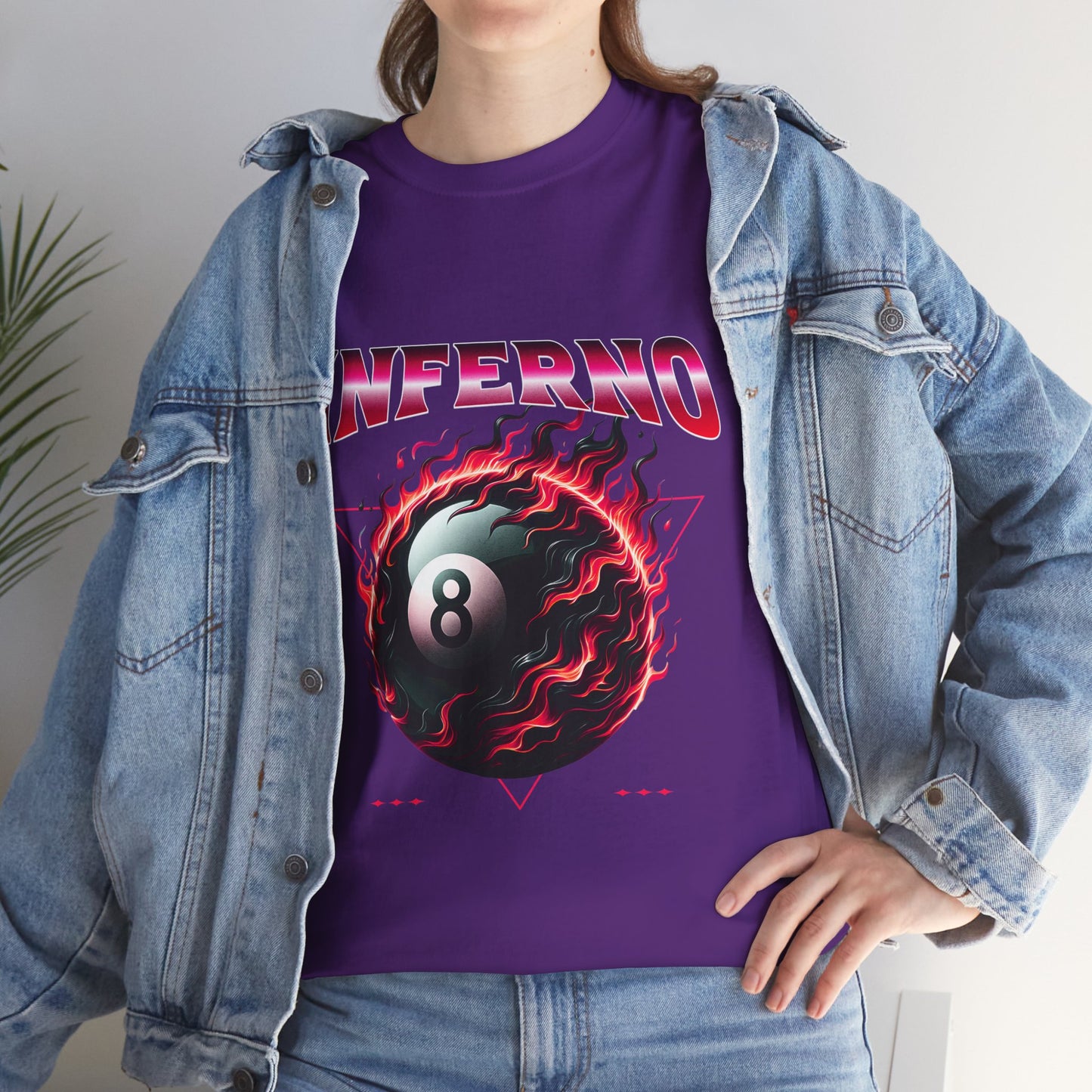 Inferno 8-Ball Design Unisex Heavy Cotton Tee