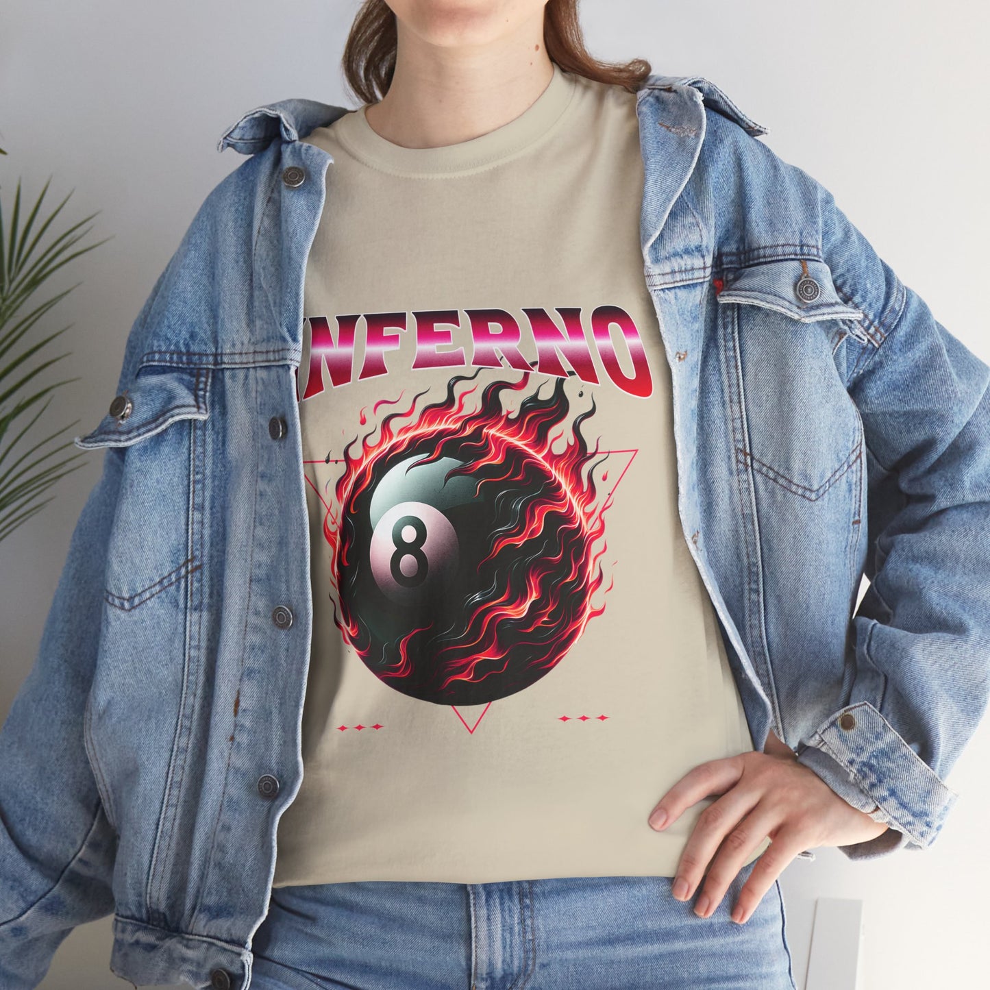 Inferno 8-Ball Design Unisex Heavy Cotton Tee