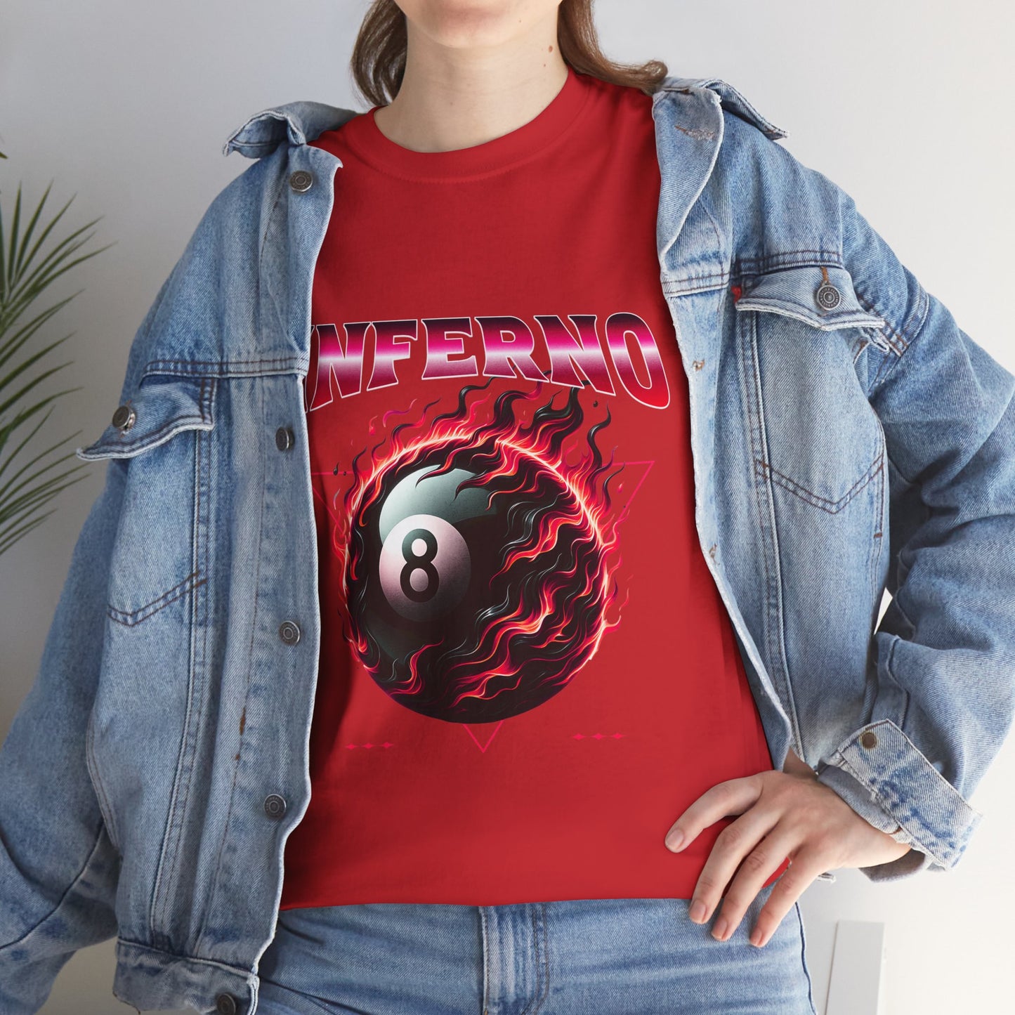 Inferno 8-Ball Design Unisex Heavy Cotton Tee