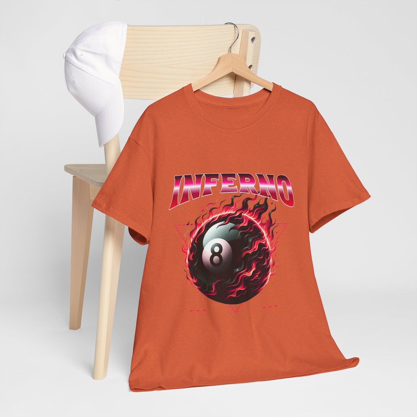 Inferno 8-Ball Design Unisex Heavy Cotton Tee
