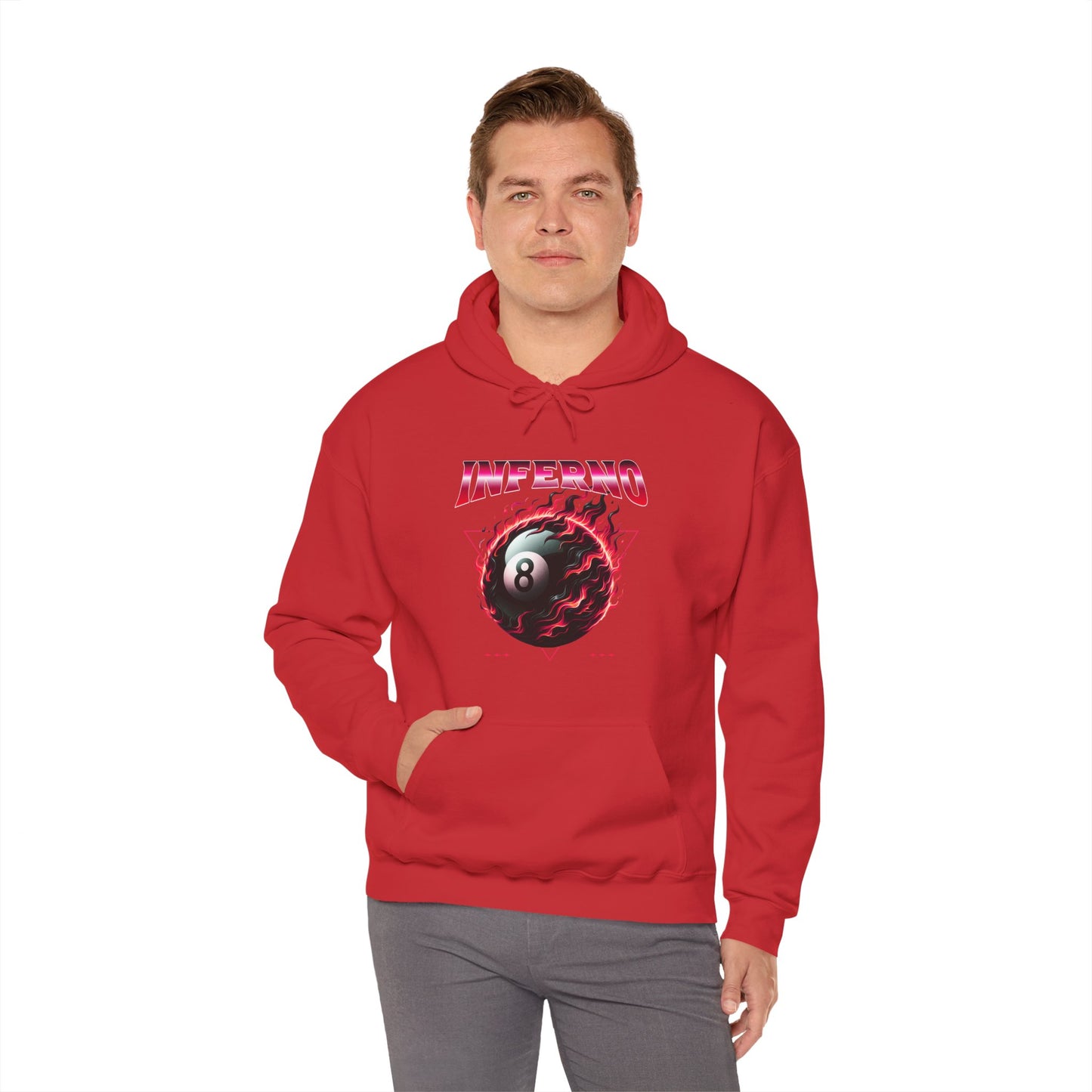 Inferno Eight Ball Unisex Hoodie - Cozy Streetwear Sweatshirt