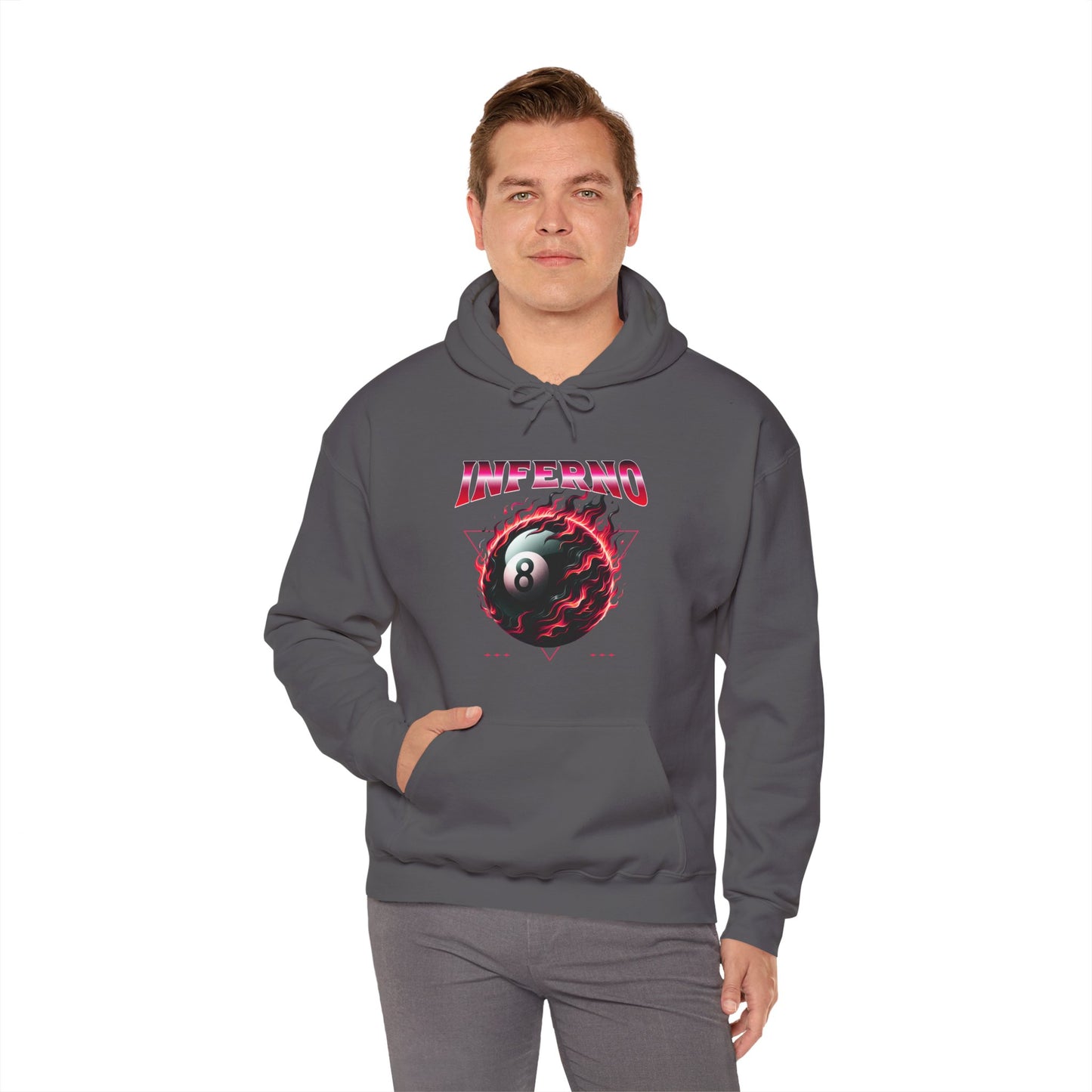Inferno Eight Ball Unisex Hoodie - Cozy Streetwear Sweatshirt