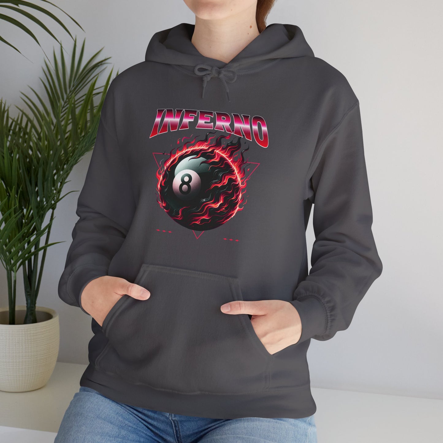 Inferno Eight Ball Unisex Hoodie - Cozy Streetwear Sweatshirt