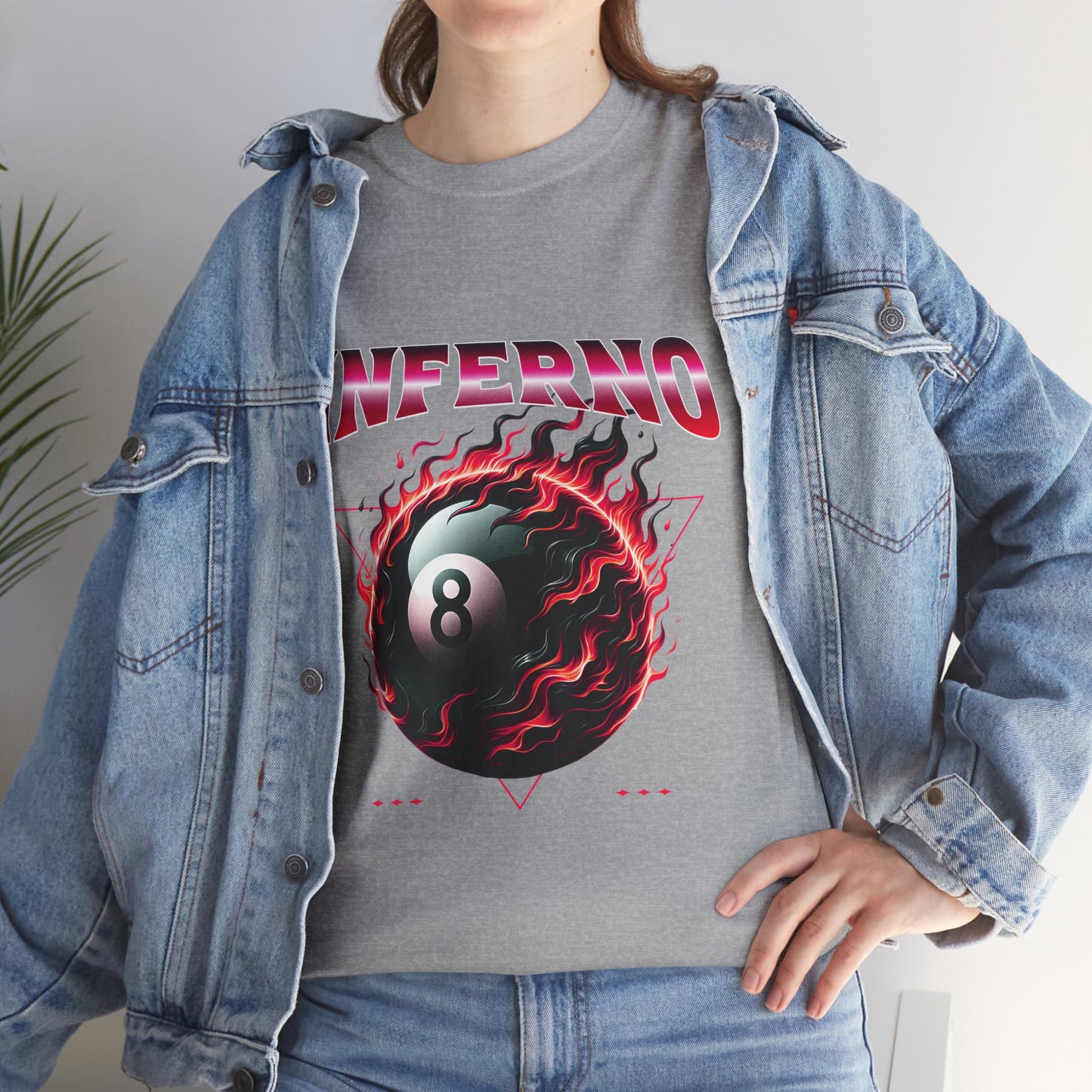 Inferno 8-Ball Design Unisex Heavy Cotton Tee