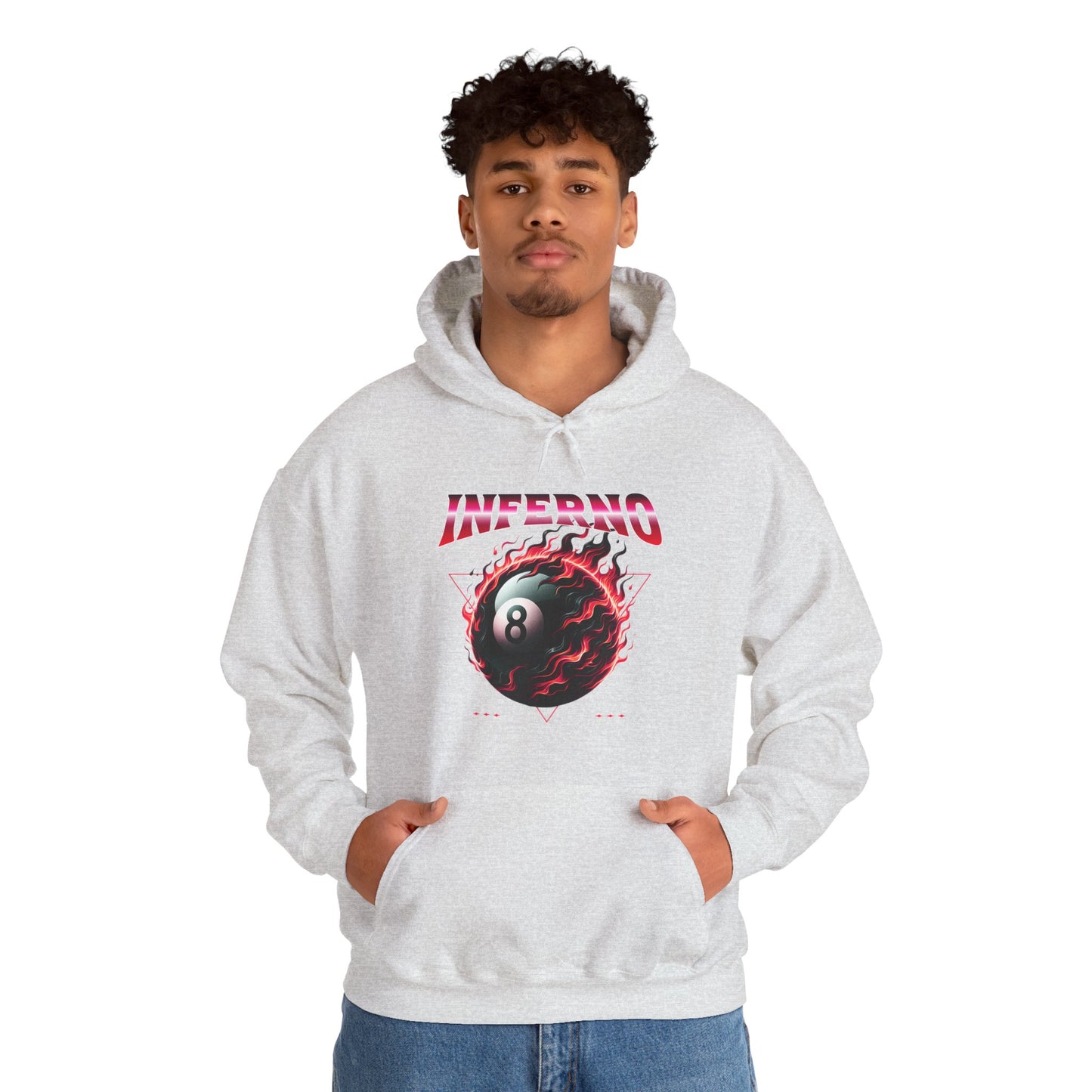 Inferno Eight Ball Unisex Hoodie - Cozy Streetwear Sweatshirt