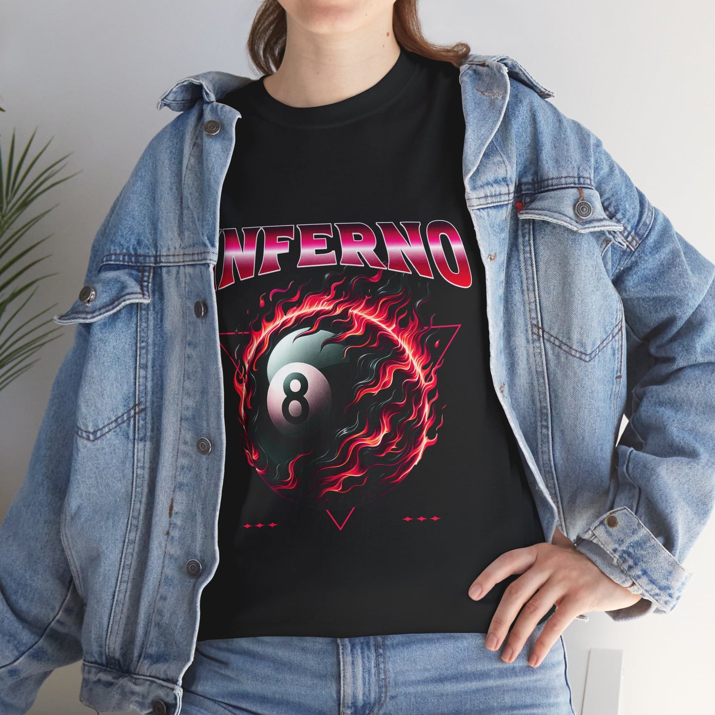 Inferno 8-Ball Design Unisex Heavy Cotton Tee