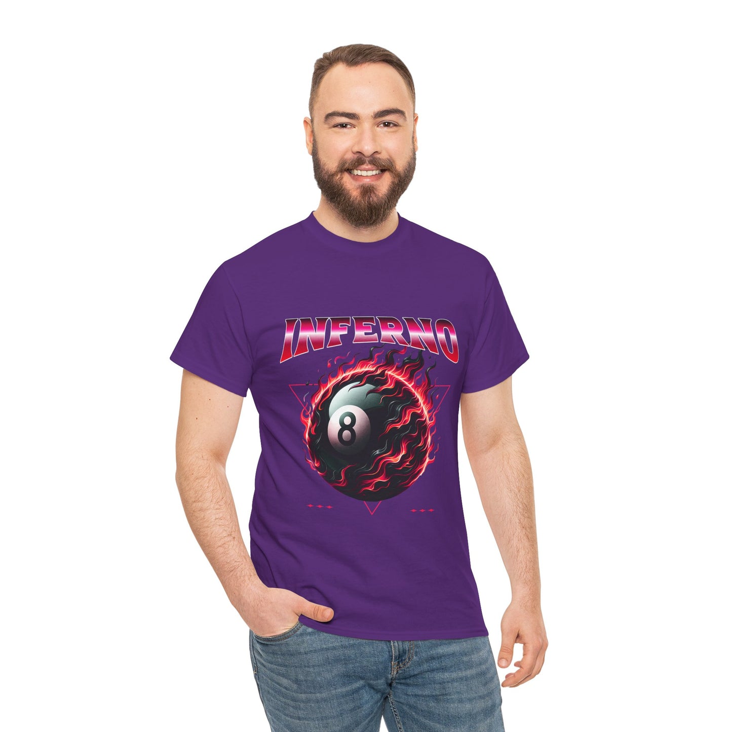 Inferno 8-Ball Design Unisex Heavy Cotton Tee