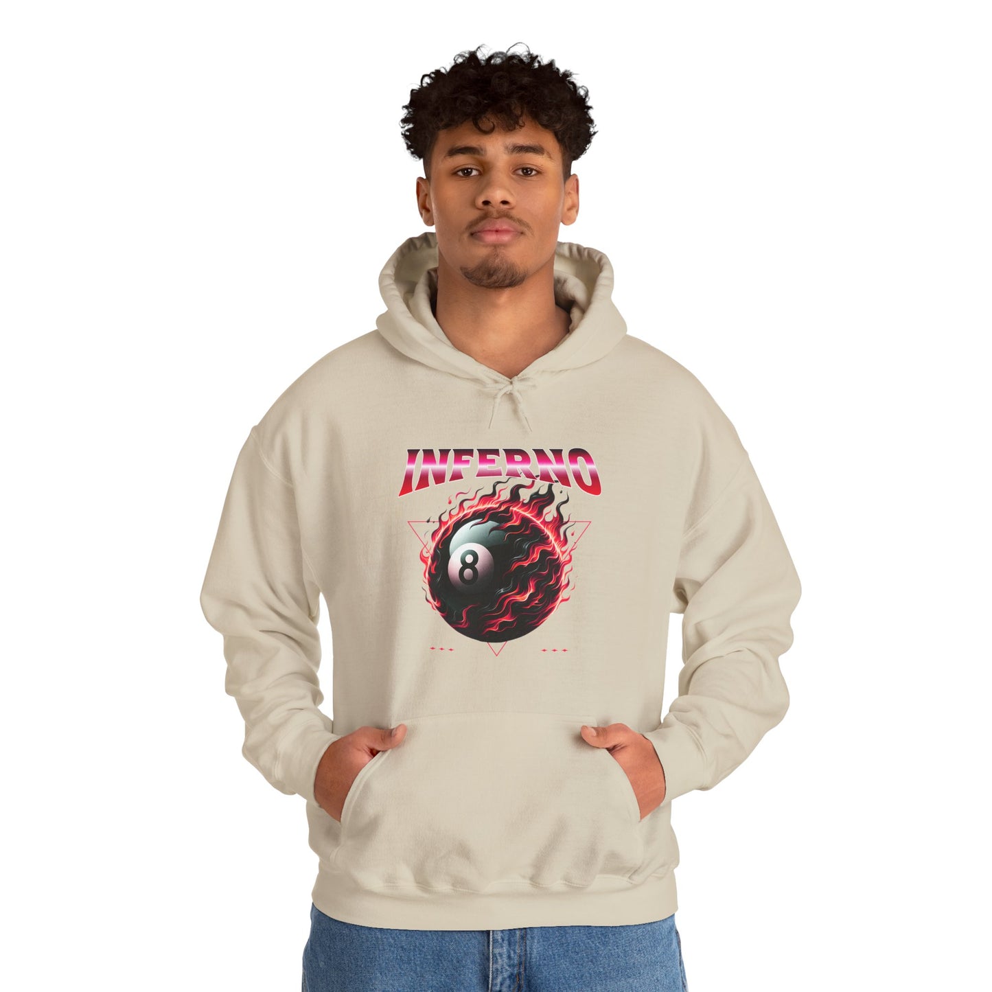 Inferno Eight Ball Unisex Hoodie - Cozy Streetwear Sweatshirt