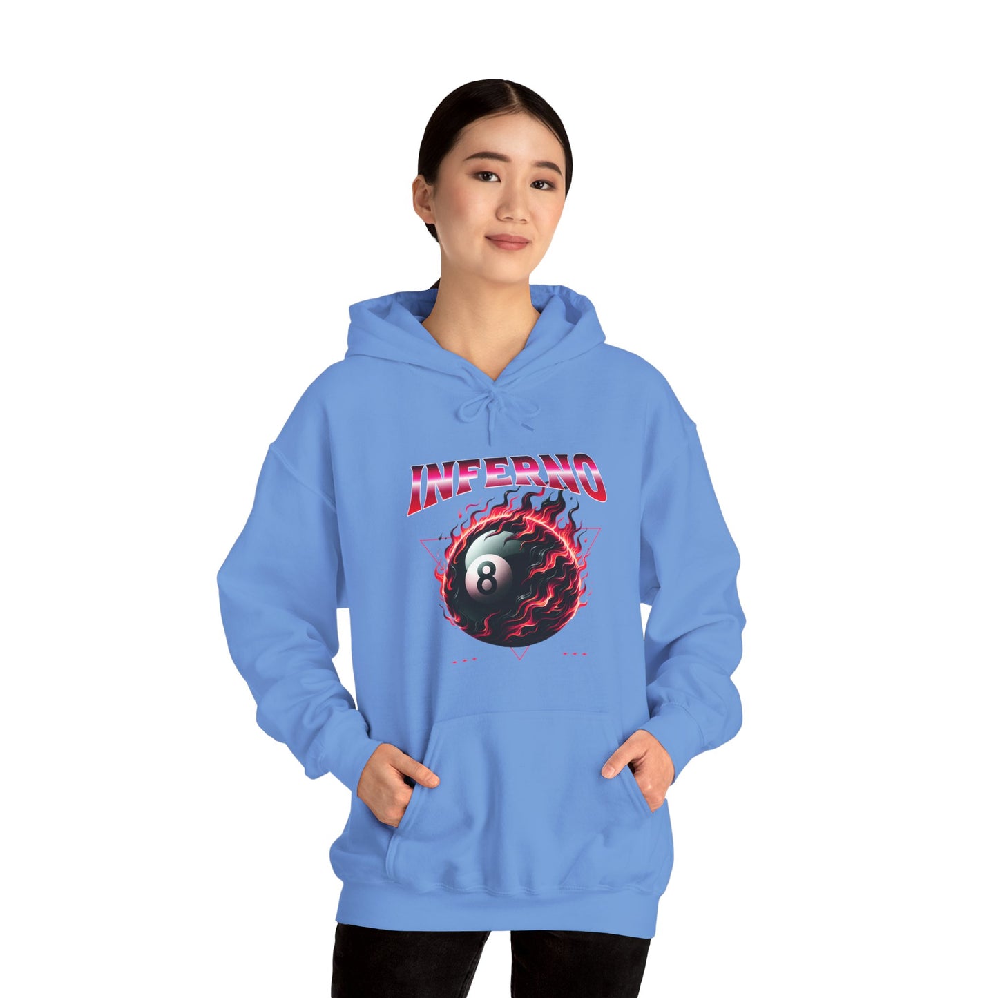 Inferno Eight Ball Unisex Hoodie - Cozy Streetwear Sweatshirt