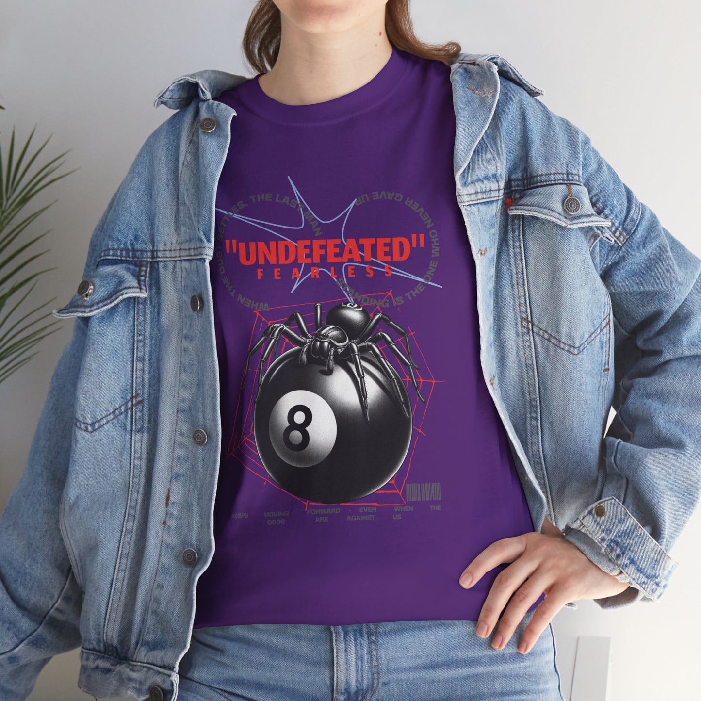 Undefeated Spider 8-Ball Unisex Heavy Cotton Tee