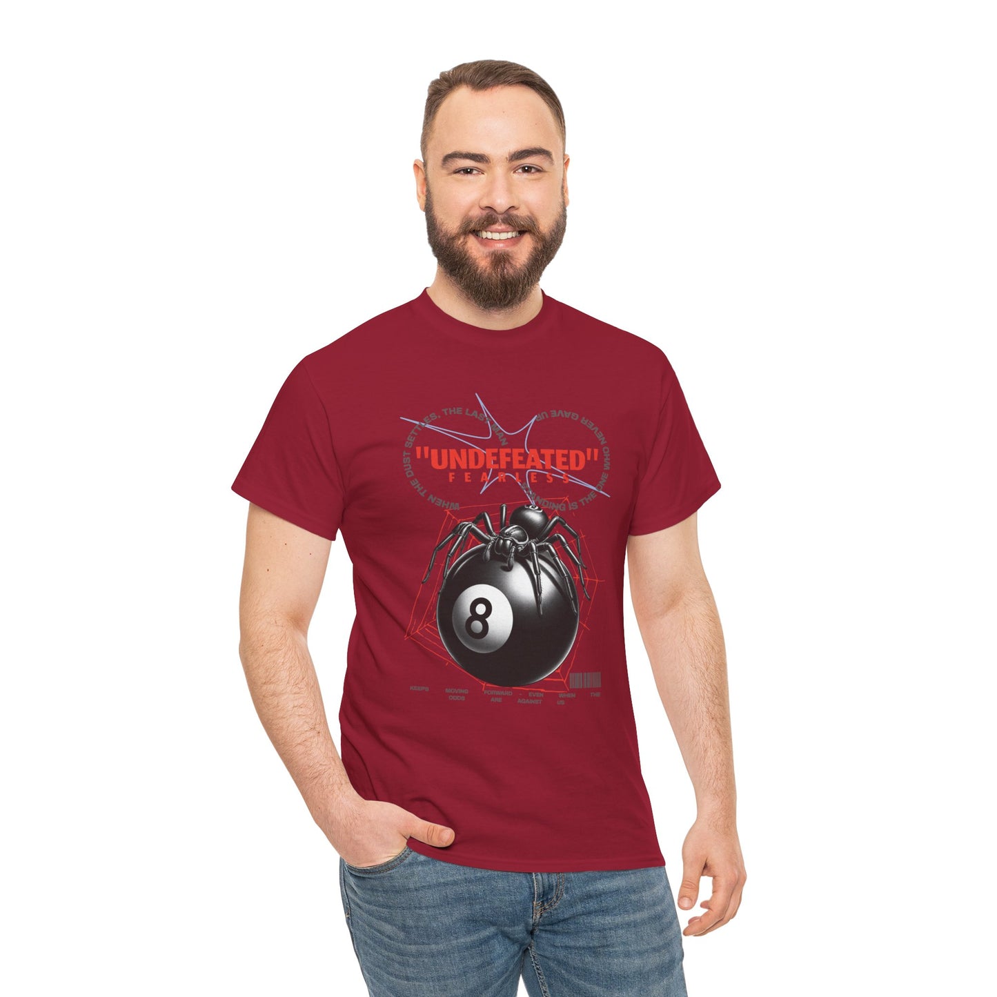 Undefeated Spider 8-Ball Unisex Heavy Cotton Tee