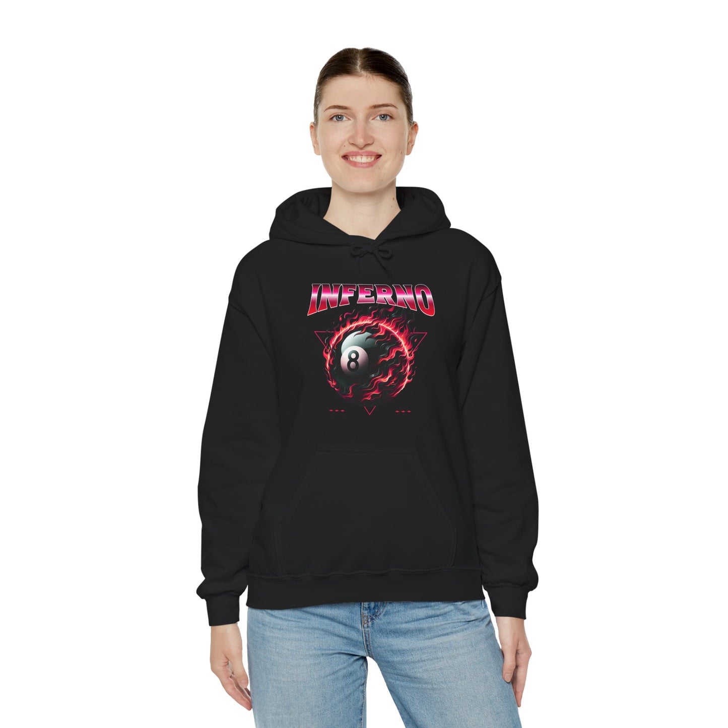 Inferno Eight Ball Unisex Hoodie - Cozy Streetwear Sweatshirt